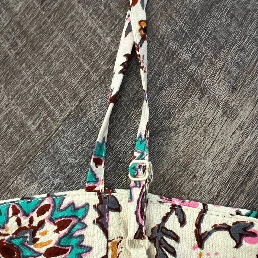 NWT RAGA Deema Tiered Cream Floral Maxi Dress with Pink & Blue Accents Medium - Picture 11 of 11